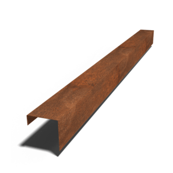 Corten-teräksinen u-profiili 15 x 15 x 5 cm (pituus 240 cm)