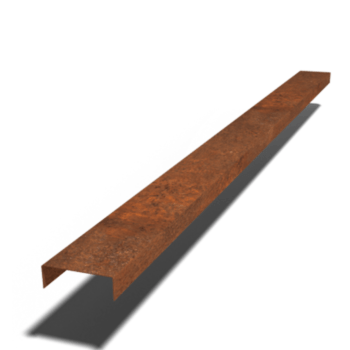 Corten-teräksinen u-profiili 5 x 15 x 5 cm (pituus 240 cm)