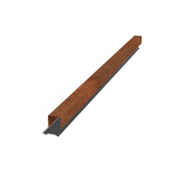 Corten-teräksinen u-profiili 5 x 5 x 5 cm (pituus 150 cm)