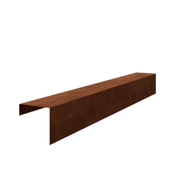 Corten-teräksinen u-profiili 15 x 15 x 5 cm (pituus 240 cm)