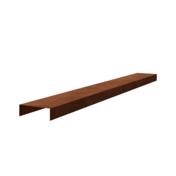 Corten-teräksinen u-profiili - 5 x 15 x 5 cm - 240 cm