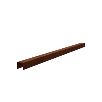 Corten-teräksinen u-profiili - 5 x 5 x 5 cm - 240 cm