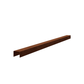 Corten-teräksinen u-profiili 5 x 6 x 5 cm (pituus 150 cm).