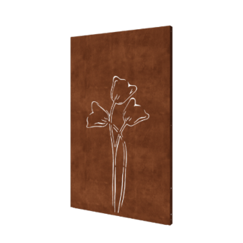 Corten-teräksinen paneeli tulppaani symmetrinen 120 x 6 x 190 cm