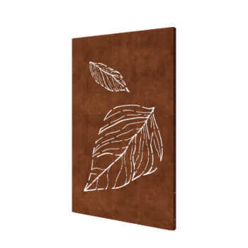 Corten-teräksinen koristepaneeli - Lehdet 2 - 120 x 6 x 190 cm