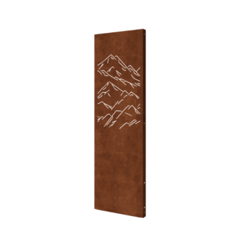 Corten-teräksinen koristepaneeli - Vuoret 1 - 60 x 6 x 190 cm