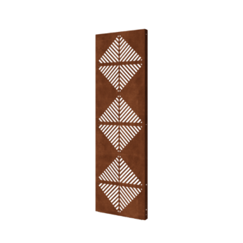 Corten-teräksinen paneeli linjat koostumus 4 60 x 6 x 190 cm