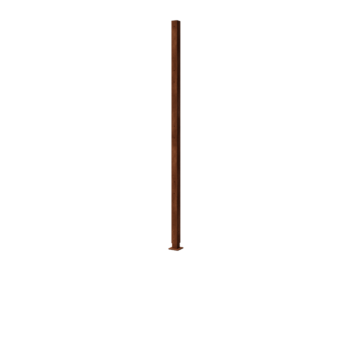 Corten-teräksinen pylväs tasainen pää kulma 190 x 6 x 6 cm