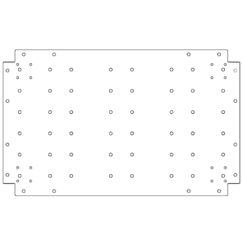 Sinkitty teräs pohjalevy - 50 x 80 cm