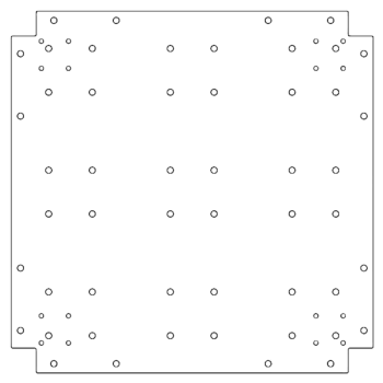 Sinkitty teräs pohjalevy - 60 x 60 cm