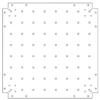 Sinkitty teräs pohjalevy - 70 x 70 cm