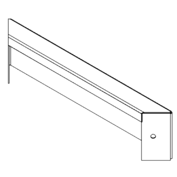 Teräksinen istutuslaatikko - Paneeli - 10 x 40 cm - RAL9010 matta (valkoinen)