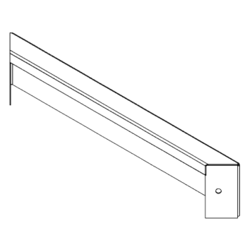 Teräksinen istutuslaatikko - Paneeli - 10 x 50 cm - RAL7016 matta (antrasiitinharmaa)