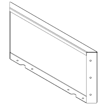 Teräksinen istutuslaatikko - Paneeli - 30 x 60 cm - RAL9005 matta (musta)