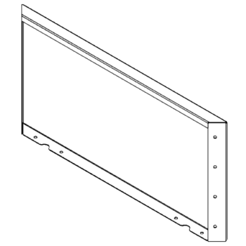 Teräksinen istutuslaatikko - Paneeli - 40 x 80 cm - RAL9005 matta (musta)