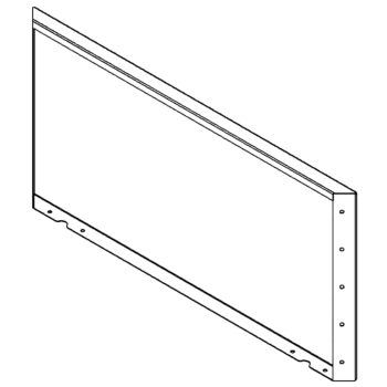 Teräksinen istutuslaatikko - Paneeli - 50 x 100 cm - RAL9005 matta (musta)