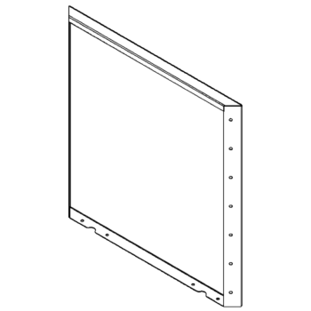 Teräksinen istutuslaatikko - Paneeli - 70 x 70 cm - RAL9005 matta (musta)