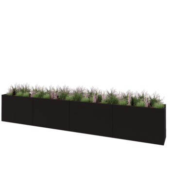 Teräksinen istutuslaatikko XXL - Suorakaiteen muotoiset - 480 x 50 x 80 cm - RAL7016 matta (antrasiitinharmaa) - Ilman pohjalevyä