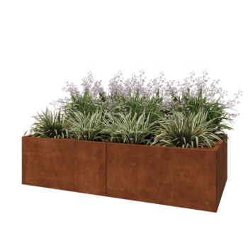 Corten-teräksinen istutuslaatikko XXL - Suorakaiteen muotoiset - 200 x 100 x 50 cm - Ilman pohjalevyä