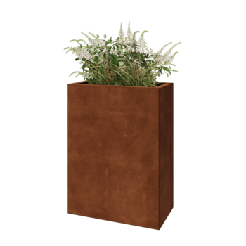 Corten-teräksinen istutuslaatikko - Suorakaiteen muotoiset - 60 x 30 x 80 cm - Pohjalevyllä