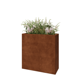 Corten-teräksinen istutuslaatikko - Suorakaiteen muotoiset - 80 x 30 x 80 cm - Pohjalevyllä