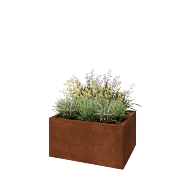 Corten-teräksinen istutuslaatikko - Suorakaiteen muotoiset - 80 x 60 x 40 cm - Ilman pohjalevyä