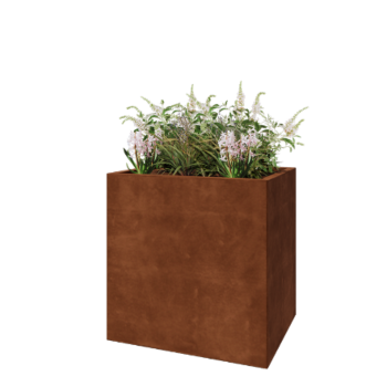 Corten-teräksinen istutuslaatikko - Suorakaiteen muotoiset - 80 x 60 x 80 cm - Ilman pohjalevyä