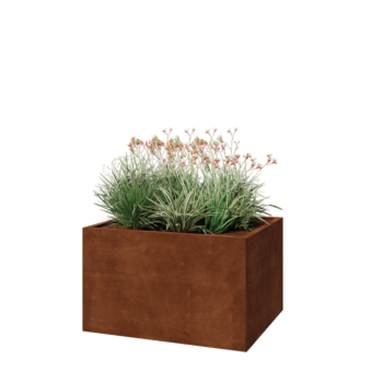 Corten-teräksinen istutuslaatikko - Suorakaiteen muotoiset - 100 x 80 x 60 cm - Ilman pohjalevyä