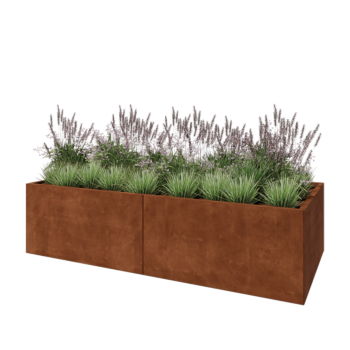 Corten-teräksinen istutuslaatikko XXL - Suorakaiteen muotoiset - 240 x 100 x 60 cm - Ilman pohjalevyä