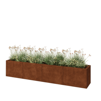 Corten-teräksinen istutuslaatikko XXL - Suorakaiteen muotoiset - 320 x 50 x 60 cm - Pohjalevyllä