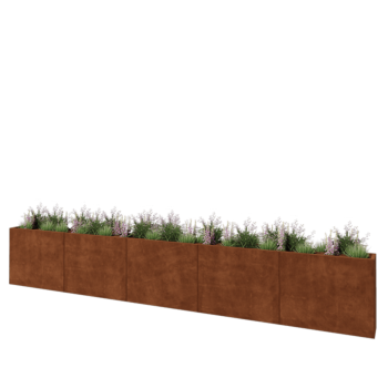 Corten-teräksinen istutuslaatikko XXL - Suorakaiteen muotoiset - 500 x 30 x 80 cm - Ilman pohjalevyä