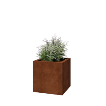 Corten-teräksinen hitsatut istutuslaatikko Montana 50 x 50 x 50 cm