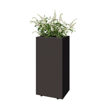 Teräksinen istutuslaatikko - Suorakaiteen muotoiset - 40 x 30 x 80 cm - Muu RAL-väri - Pohjalevyllä - Jaloilla