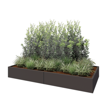 Teräksinen istutuslaatikko XXL - Suorakaiteen muotoiset - 240 x 100 x 30 cm - Muu RAL-väri - Pohjalevyllä