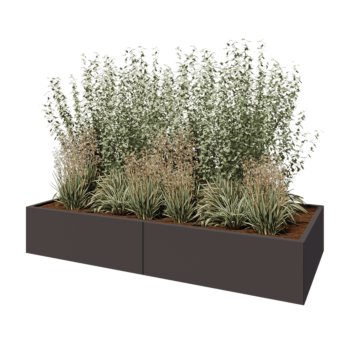 Teräksinen istutuslaatikko XXL - Suorakaiteen muotoiset - 240 x 100 x 40 cm - Muu RAL-väri - Ilman pohjalevyä