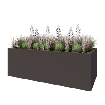 Teräksinen istutuslaatikko XXL - Suorakaiteen muotoiset - 240 x 100 x 80 cm - Muu RAL-väri - Pohjalevyllä