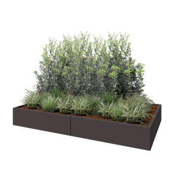 Teräksinen istutuslaatikko XXL - Suorakaiteen muotoiset - 240 x 120 x 30 cm - Muu RAL-väri - Ilman pohjalevyä