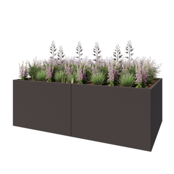 Teräksinen istutuslaatikko XXL - Suorakaiteen muotoiset - 240 x 120 x 80 cm - Muu RAL-väri - Ilman pohjalevyä