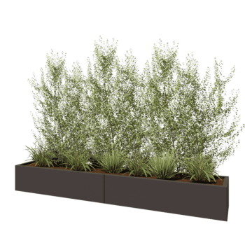 Teräksinen istutuslaatikko XXL - Suorakaiteen muotoiset - 240 x 40 x 30 cm - Muu RAL-väri - Pohjalevyllä