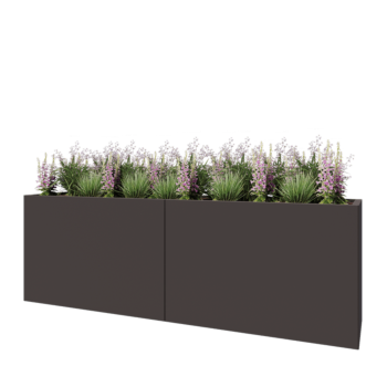 Teräksinen istutuslaatikko XXL - Suorakaiteen muotoiset - 240 x 50 x 80 cm - Muu RAL-väri - Ilman pohjalevyä