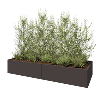 Teräksinen istutuslaatikko XXL - Suorakaiteen muotoiset - 240 x 80 x 40 cm - Muu RAL-väri - Ilman pohjalevyä