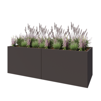 Teräksinen istutuslaatikko XXL - Suorakaiteen muotoiset - 240 x 80 x 80 cm - Muu RAL-väri - Pohjalevyllä