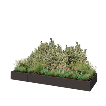 Teräksinen istutuslaatikko XXL - Suorakaiteen muotoiset - 320 x 100 x 30 cm - Muu RAL-väri - Pohjalevyllä