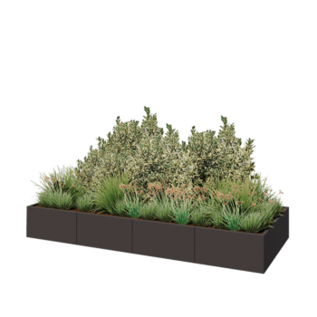 Teräksinen istutuslaatikko XXL - Suorakaiteen muotoiset - 320 x 120 x 40 cm - Muu RAL-väri - Ilman pohjalevyä