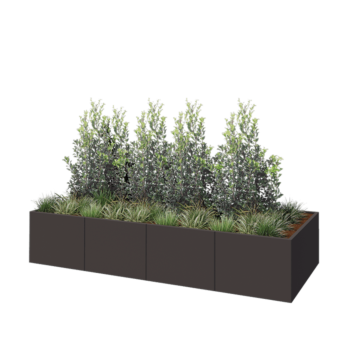 Teräksinen istutuslaatikko XXL - Suorakaiteen muotoiset - 320 x 120 x 60 cm - Muu RAL-väri - Pohjalevyllä