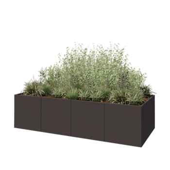 Teräksinen istutuslaatikko XXL - Suorakaiteen muotoiset - 320 x 120 x 80 cm - Muu RAL-väri - Ilman pohjalevyä