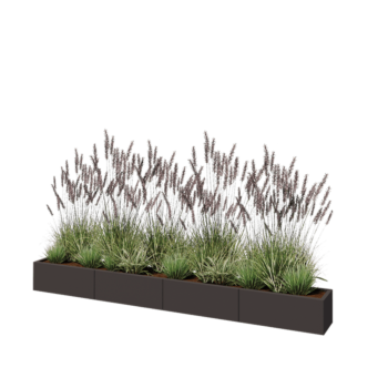 Teräksinen istutuslaatikko XXL - Suorakaiteen muotoiset - 320 x 30 x 30 cm - Muu RAL-väri - Ilman pohjalevyä