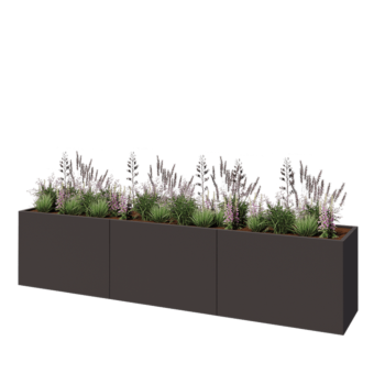 Teräksinen istutuslaatikko XXL - Suorakaiteen muotoiset - 360 x 60 x 80 cm - Muu RAL-väri - Pohjalevyllä