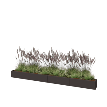 Teräksinen istutuslaatikko XXL - Suorakaiteen muotoiset - 400 x 30 x 30 cm - Muu RAL-väri - Ilman pohjalevyä