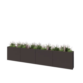 Teräksinen istutuslaatikko XXL - Suorakaiteen muotoiset - 400 x 30 x 80 cm - Muu RAL-väri - Pohjalevyllä